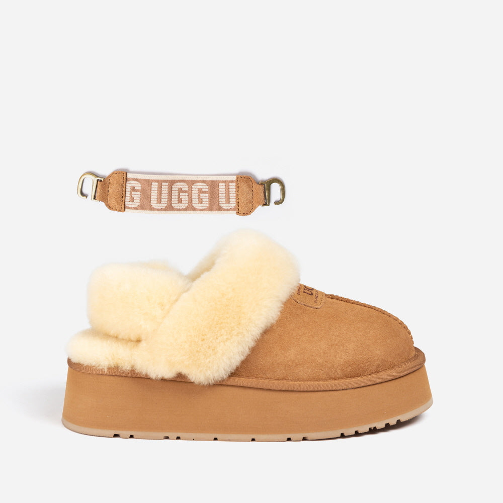 COQUETTE PLATFORM SLIPPER (ELASTIC LOGO & WOOL STRAP) OZWEAR UGG OB114CPD