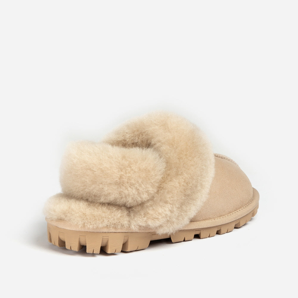 COQUETTE SLIPPER(ELASTIC LOGO & WOOL STRAP) OZWEAR UGG
