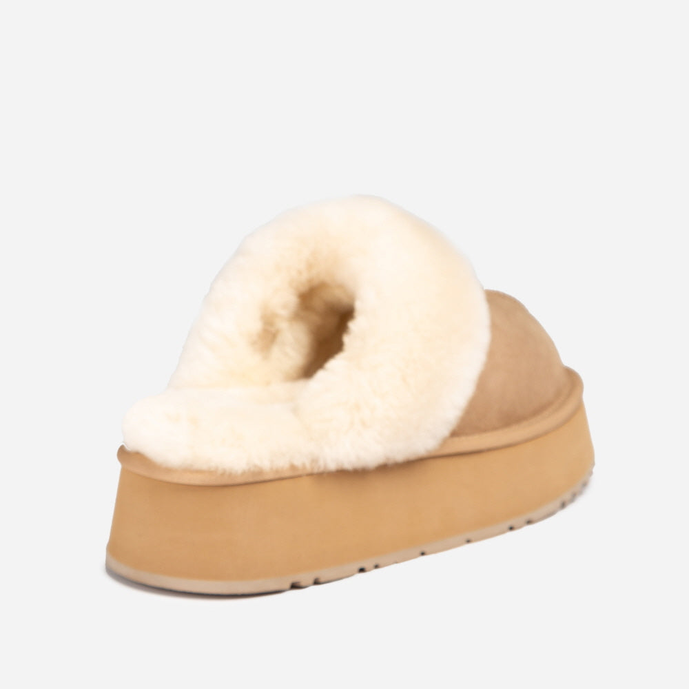 COQUETTE PLATFORM SLIPPER (ELASTIC LOGO & WOOL STRAP) OZWEAR UGG OB114CPD