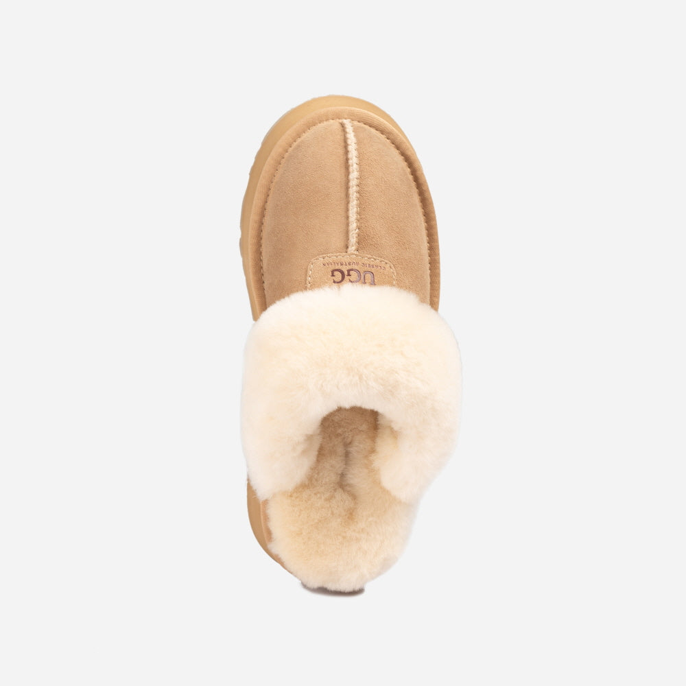 COQUETTE PLATFORM SLIPPER (ELASTIC LOGO & WOOL STRAP) OZWEAR UGG OB114CPD