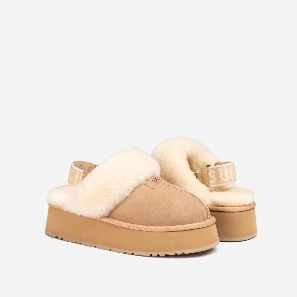 COQUETTE PLATFORM SLIPPER (ELASTIC LOGO & WOOL STRAP) OZWEAR UGG OB114CPD