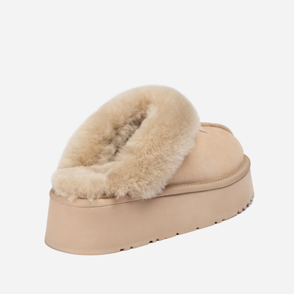 COQUETTE PLATFORM SLIPPER (ELASTIC LOGO & WOOL STRAP) OZWEAR UGG OB114CPD