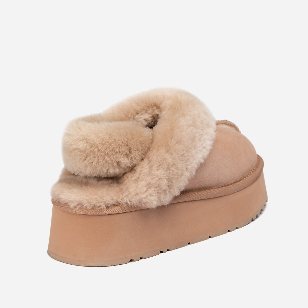 COQUETTE PLATFORM SLIPPER (ELASTIC LOGO & WOOL STRAP) OZWEAR UGG OB114CPD