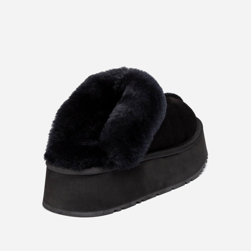 COQUETTE PLATFORM SLIPPER (ELASTIC LOGO & WOOL STRAP) OZWEAR UGG OB114CPD