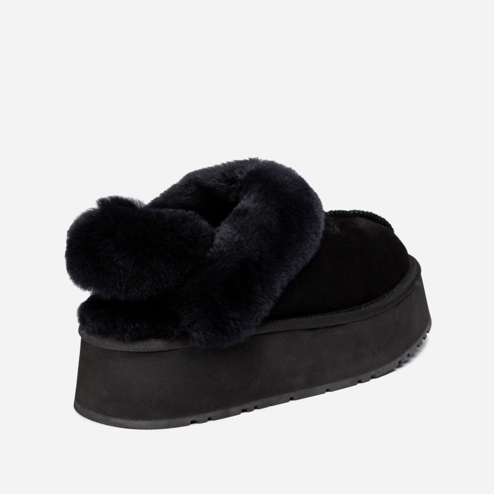 COQUETTE PLATFORM SLIPPER (ELASTIC LOGO & WOOL STRAP) OZWEAR UGG OB114CPD
