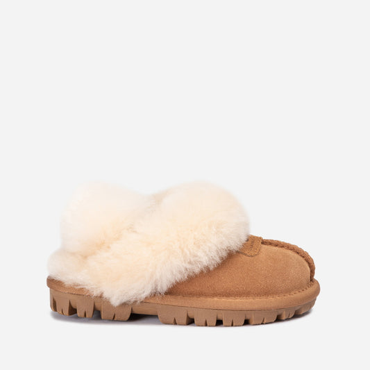 COQUETTE SLIPPER(ELASTIC LOGO & WOOL STRAP) OZWEAR UGG