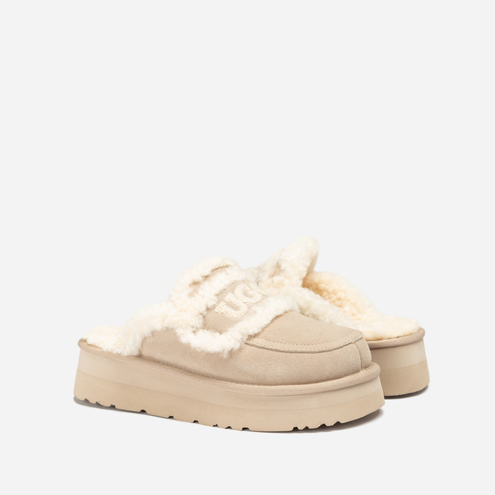 VIOLET SHEARLING PLATFORM SLIPPER OZWEAR UGG
